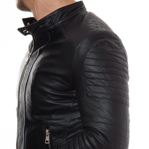 Mens Leather Fashion <b>Jacket</b> With Pockets Casual Street Style Faux Leather Coat Windproof Sustainable Outwear For Daily Use - Product Image 6