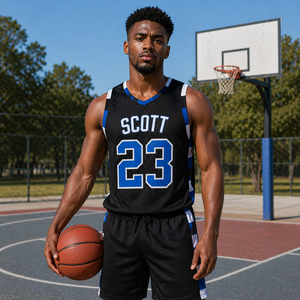 Maillot de basket-ball personnalisé professionnel, vêtements de sport pour hommes, uniforme d'équipe respirant en maille, gilet d'entraînement - Product Image 3