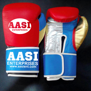 Gants de boxe de gymnastique personnalisés en cuir métallisé Gants de kickboxing d'entraînement spéciaux - Product Image 1