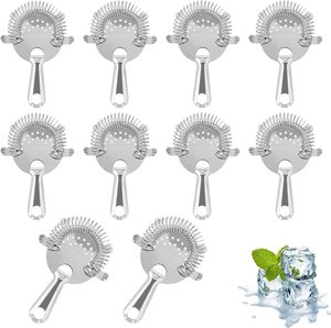 Premium Sales <b>Stainless</b> <b>Steel</b> 4 Prong Hawthorn Cocktail Strainer with Density Spring Fine Ice Bar Strainer Bartender Tools - Product Image 1