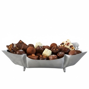 Bol de service en métal doré au design luxueux, en forme de coquille, pour chocolat, plateau décoratif unique pour collations et desserts, pour la maison, vente en gros - Product Image 5