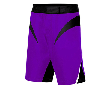 Shorts de boxe MMA/BJJ personnalisés avec logo frontal, 100% polyester, impression numérique, respirants, unisexes, 240g, coutures invisibles, coupe classique - Product Image 3