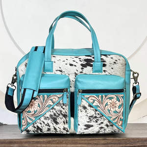 Bolsa de Pañales para Bebé de Cuero Genuino con Múltiples Bolsillos, Marca March Expo, Bolsa de Viaje de Gran Capacidad, Tipo Bandolera, de Cuero Vacuno - Product Image 4