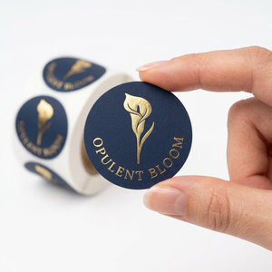 Adesivi Personalizzati in Lamina d'Oro, Etichette Premium con Stampa a Caldo, <span class=keywords><strong>Carta</strong></span> <span class=keywords><strong>Adesiva</strong></span> Impermeabile <span class=keywords><strong>per</strong></span> Cosmetici e Confezioni di Lusso - Product Image 1