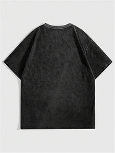 Camiseta de Algodón de Alta Calidad K_T, Tejida, 240gsm, Corte Recortado, Impresión DTG/SERIGRAFÍA para Hombre, Venta al Por Mayor de Fábrica, Impresión de Logotipo Personalizado - Product Image 3