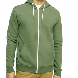 Sweat à capuche unisexe avec logo personnalisé de haute qualité 100% coton polaire hiver sweat à capuche blanc brodé hommes coton capuche zippée solide - Product Image 1