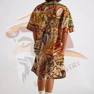 Hot Sale Product New Arrival Men Summer Short Sleeve T Shirts and Shorts <b>Twin</b> <b>Set</b> Contrast Color Men <b>Twin</b> <b>Sets</b> for Adults - Product Image 2
