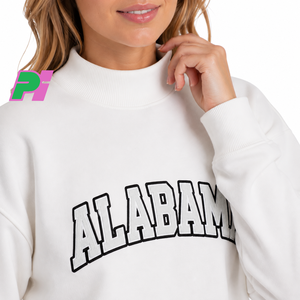 เสื้อสเวตเชิ้ตคอเต่า Alabama ปักอักษรแบบกำหนดเอง เสื้อสเวตเชิ้ตคอเต่าคุณภาพสูง ปักลายแบบกำหนดเอง - Product Image 6