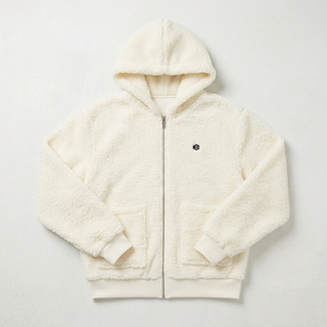 Sherpa Fleece Zip Up Hoodies Oversized Winter Warm Teddy Fabric Hoodie Set Custom Logo Premium Quality Streetwear Bulk Supplier - Product Image 2