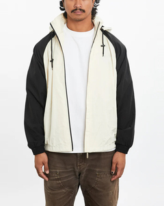 100% Polyester Lightweight Anorak Jacket Water Resistant Color <b>Block</b> Windproof Windbreaker Jacket for Men - Product Image 1