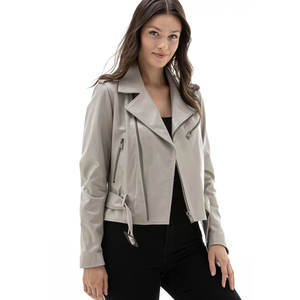Chaqueta de Cuero para Mujer, Abrigo Cálido de Moda para Otoño e Invierno, Chaqueta Sencilla de PU con Cierre - Product Image 1