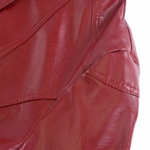 Streetwear Customized <b>Men's</b> PU <b>Leather</b> Loose Fit Plus Size Turn-Down Nonwoven Finished Garment Dyed <b>Jacket</b> - Product Image 5