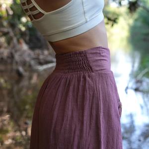 Jupe longue fendue en coton bohème pour femme, fluide, idéale pour festival, danse, été, plage, tenue de soirée, confortable et légère - Product Image 3