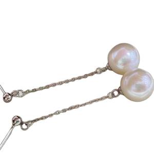 Boucles d'oreilles en perles d'eau douce de 10-11 mm avec une forte luminosité, exagérées, en argent sterling S925 pour femmes - Product Image 5