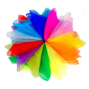 Écharpes carrées en soie pour jonglage et danse, accessoires de performance pour tours de magie, foulards de mouvement, foulard bande - Product Image 1
