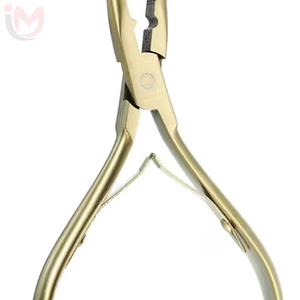 Pinzas para Extensiones de Cabello de 5 Pulgadas, Herramienta para Extensiones de Cabello con Micro Anillos, Color Dorado - Product Image 4