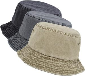 Custom Logo Wholesale Bucket <b>Hats</b> Washed Cotton Summer Outdoor Cap for <b>Men</b> Women Packable Travel Beach <b>Sun</b> <b>Hat</b> in Plain Colors - Product Image 1