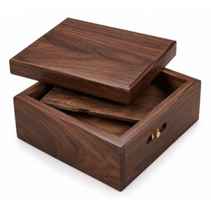Caja de Rompecabezas con Fondo Falso de Madera de Nogal al por Mayor |   Caja de Regalo Hecha a Mano - Product Image 1