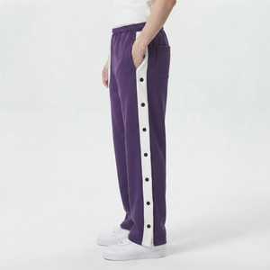 Pantalones Deportivos para Hombre, con Botones Laterales, Bordados, de Alta Calidad, Elegantes, de Felpa de Algodón Transpirable, 450 GSM - Product Image 3