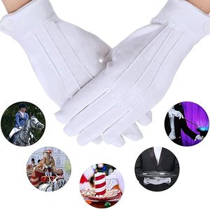 Guantes de Algodón con Cuentas para Mujer y Hombre con Agarre Antideslizante - Guantes de Disfraz y Uniforme con Puño Ajustable - Product Image 5