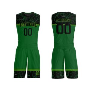 Custom Sublimated Basketball Jersey Teamname 00 Green Black V-Neck Sleeveless Moisture Wicking Mesh Uniform Adult Unisex - Product Image 5
