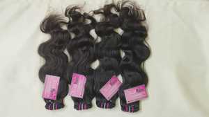 Extensiones de Cabello Ondulado Natural Indio 100% Sin Procesar Remy, Frontales de Cabello Humano Indio con Cutícula Alineada, Doble Trama Cosida a Máquina - Product Image 2