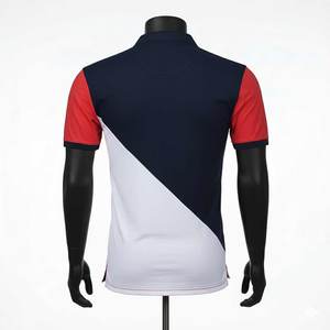 T-shirt en coton tricoté personnalisé avec broderie, poche unie, manches courtes, haute qualité, logo personnalisé, uniforme décontracté, grandes tailles pour hommes - Product Image 2