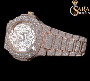 นาฬิกาข้อมือประดับเพชรธรรมชาติสำหรับผู้ชายดีไซน์ทันสมัย - Product Image 2