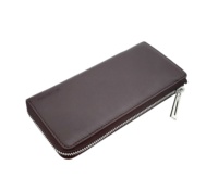 Dompet Pria Wanita Unisex Castello Kulit Sapi Asli Lembut Desain Panjang Bergaya dengan Ritsleting L dan Poliester - Harga Terbaik