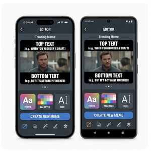 แอป RoyalCraft Meme Generator – สร้างมีมตลกๆ แก้ไขรูปภาพ สร้างเทมเพลตไวรัล และแชร์ได้ทันทีบน ios/android - Product Image 2