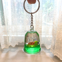 Porte-clés Souvenir Amusant Personnalisable avec Logo, en Acrylique Liquide Flottant, Thème Parc Marin, Imprimé UV Multicolore, Forme 3D Durable