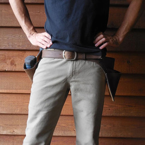 Étui pour perceuse en cuir véritable fait main, support portable pour perceuse, pochette à outils pour charpentier et électricien, durable, vente en gros - Product Image 3