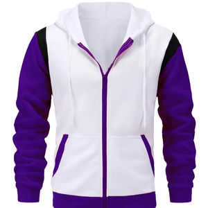 Sudadera con capucha premium de alta calidad para hombre, 100% algodón, con cremallera, para invierno, diseño personalizado con logo impreso, forro polar. - Product Image 1