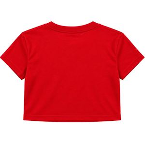 Camiseta Corta Roja PDK para Mujer, con Logotipo Bordado en Dorado, Cuello Redondo, Manga Corta, Ropa Casual de Verano para Mujer - Product Image 5