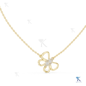 สร้อยคอจี้รูปผีเสื้อประดับเพชรเลี้ยงในห้องปฏิบัติการ ทองคำแท้ 14K 18K ดีไซน์สวยหรูสำหรับผู้หญิง เหมาะสำหรับงานแต่งงาน งานหมั้น จี้รูปสัตว์น่ารัก - Product Image 4
