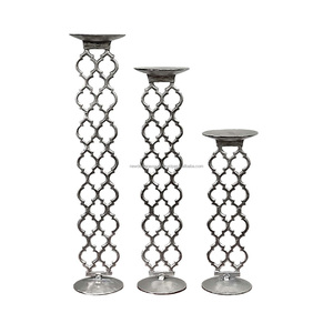 Juego de 3 Portavelas Marroquíes Premium • Centro de Mesa con Diseño de Rejilla Arabescada Abierta - Product Image 6