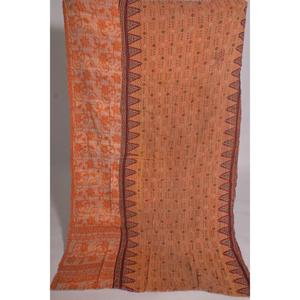 ผ้าห่มกันธาพิมพ์ลายทำมือ เป็นมิตรกับสิ่งแวดล้อม ลายดอกไม้สไตล์วินเทจ ผ้าฝ้ายอินเดีย โบโฮ ผ้าคลุมเตียง ผ้าห่มสองด้าน ของขวัญ ใช้ได้ทุกฤดู - Product Image 1