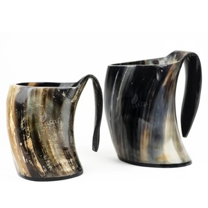 Mug en corne de Viking haut de gamme, fait main, style rustique, pour bar à domicile et collection de cadeaux, au meilleur prix - Product Image 5