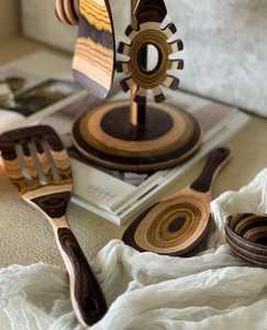 Juego de Utensilios de Madera Teñidos Ecológicamente, Regalo de Lujo para Amantes de la Gastronomía, Decoración de Cocina Sostenible de Abedul, Utensilios de Cocina de Calidad Profesional - Product Image 3