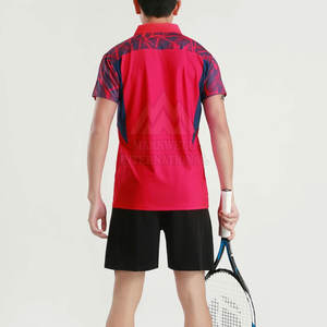 Uniforme de badminton de haute qualité, couleur unie, 100% polyester, vêtements d'équipe, uniforme de badminton fabriqué au Pakistan - Product Image 3