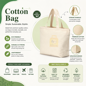Sac en coton calicot écologique pour la promotion |   Sac fourre-tout en coton réutilisable, meilleur prix, approvisionnement en gros, exportation en Inde - Product Image 5