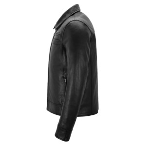 Chaqueta de Cuero Personalizada 100% Genuina de Cuero Napa Negro, Inspirada en la Película LOOPER, Chaqueta de Cuero Suave Estilo Rockstar Retro para Hombre - Product Image 2