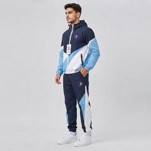 Conjunto Deportivo Cortavientos para Hombre, Chaqueta Informal a la Moda, Pantalones Jogger, Ropa Deportiva de Dos Piezas, Ropa de Viaje Ligera y Transpirable - Product Image 4