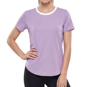 Camiseta deportiva transpirable de secado rápido para mujer, ligera, para entrenamiento físico, correr, hacer ejercicio, ropa de gimnasio, camiseta de gimnasio para mujer - Product Image 1