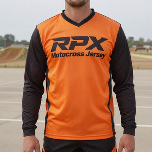 Maillots de motocross à manches longues 2026 les plus vendus en gros, respirants, en polyester, confortables, grande taille, séchage rapide - Product Image 1