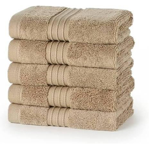 Serviettes de bain de luxe pour hôtels, 100% coton turc, 600 GSM, en tissu éponge premium gris, vente en gros, fournisseur en vrac - Product Image 4