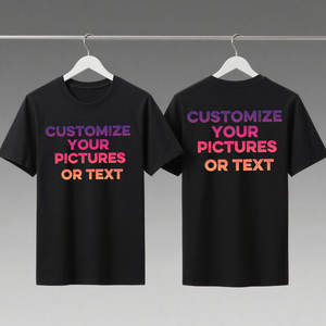 T-shirt personnalisé avec impression avant et arrière, votre propre logo, texte, photo, cadeau premium pour homme - Product Image 6