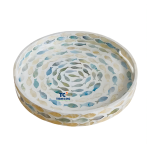 Direct Exporter MOTHER OF PEARL <b>TRAY</b> Islamic Festive Collection RAMADAN <b>TRAY</b> SET - Product Image 1