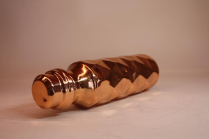 Pure <b>Copper</b> Water <b>Bottle</b> Handmade Geometric Design with Screw Lid Ayurvedic Drinkware Reusable Wellness <b>Bottle</b> Premium Handcraft - Product Image 2