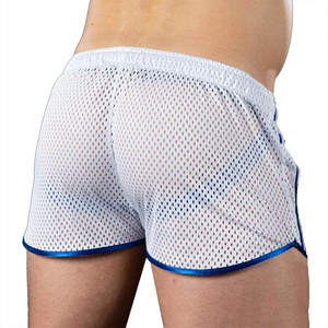 Pantalones Cortos Deportivos de Malla Sólida para Hombre, 3 Pulgadas, Color Blanco, Secado Rápido, Cintura Elástica, Transpirables, para Gimnasio y Entrenamiento - Product Image 6